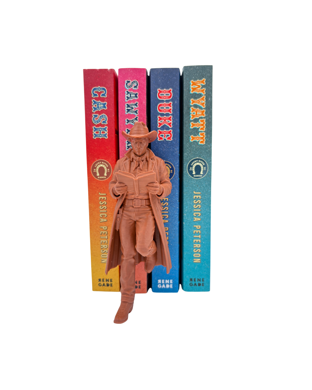 Cowboy Reader – model 3 - Decor 3D pentru raftul cu cărți
