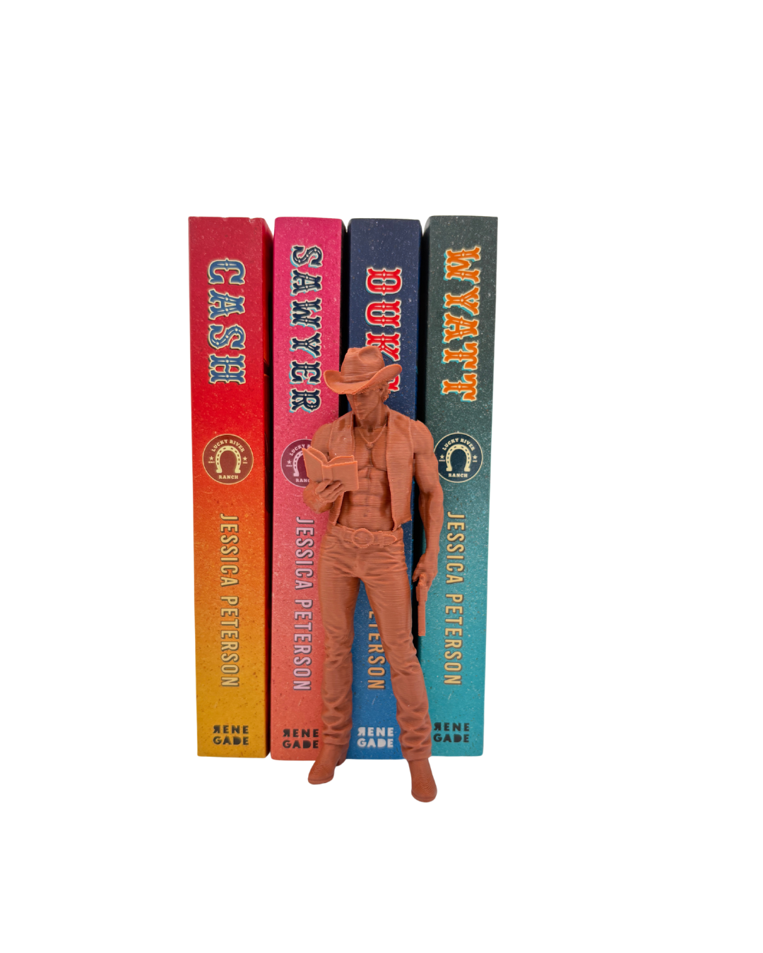 Cowboy Reader – model 2 - Decor 3D pentru raftul cu cărți