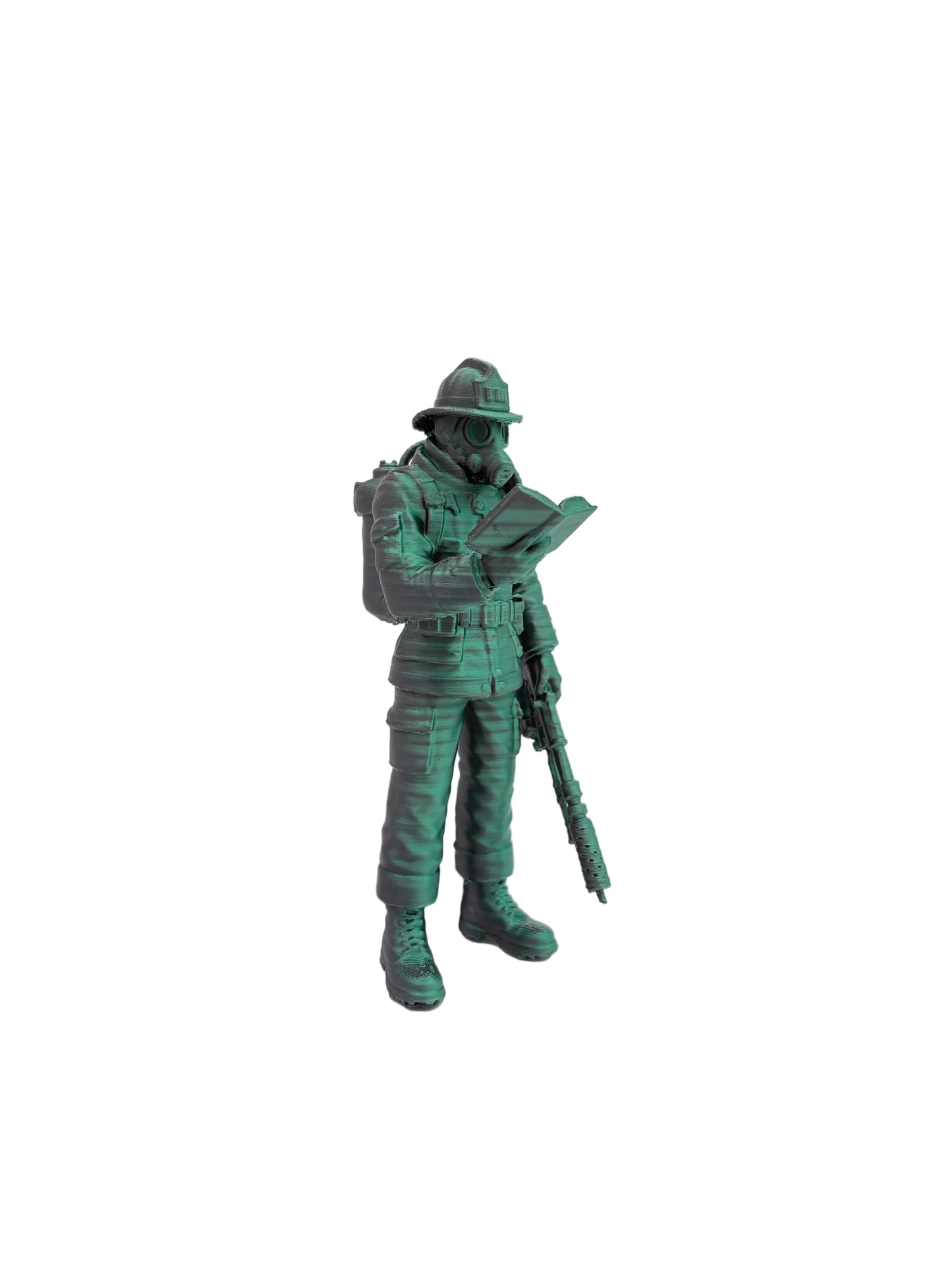 Figurina inspirată din Fahrenheit 451 - Decor 3D pentru bibliotecă