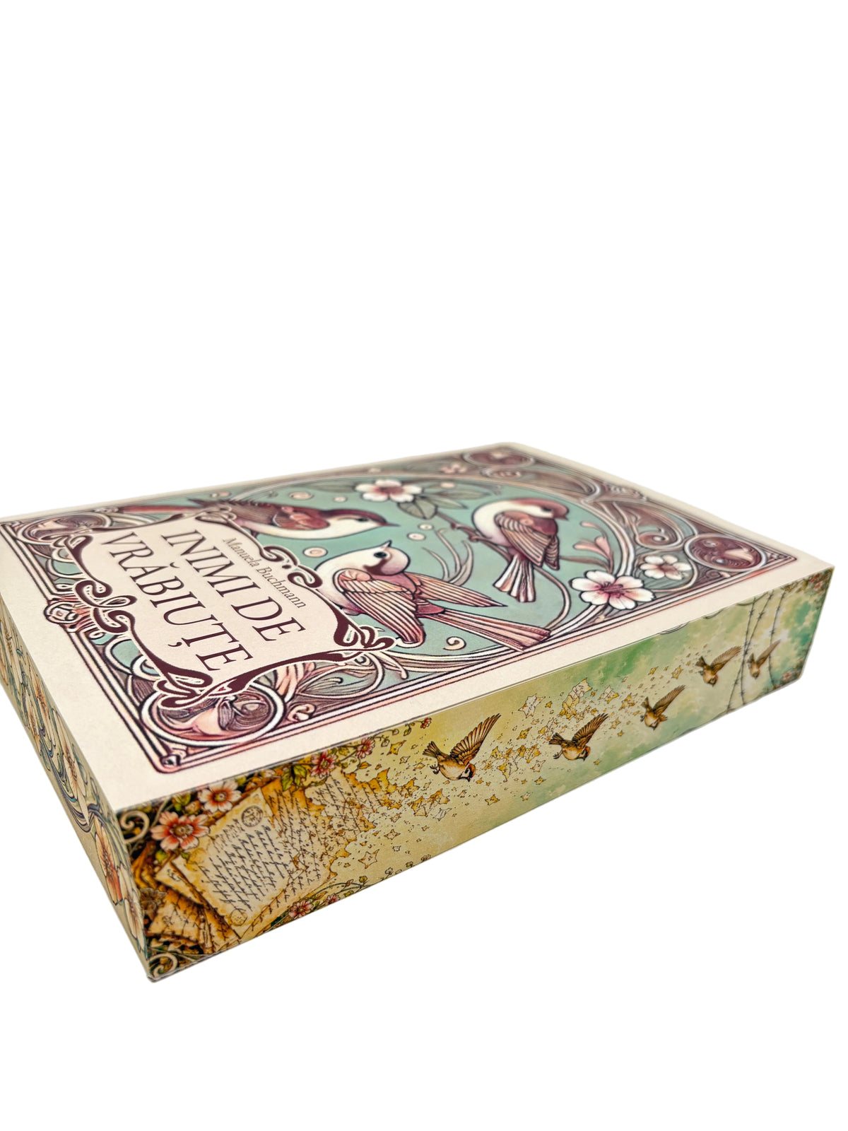 Inimi de vrăbiuțe - printed edges - Manuela Buchmann