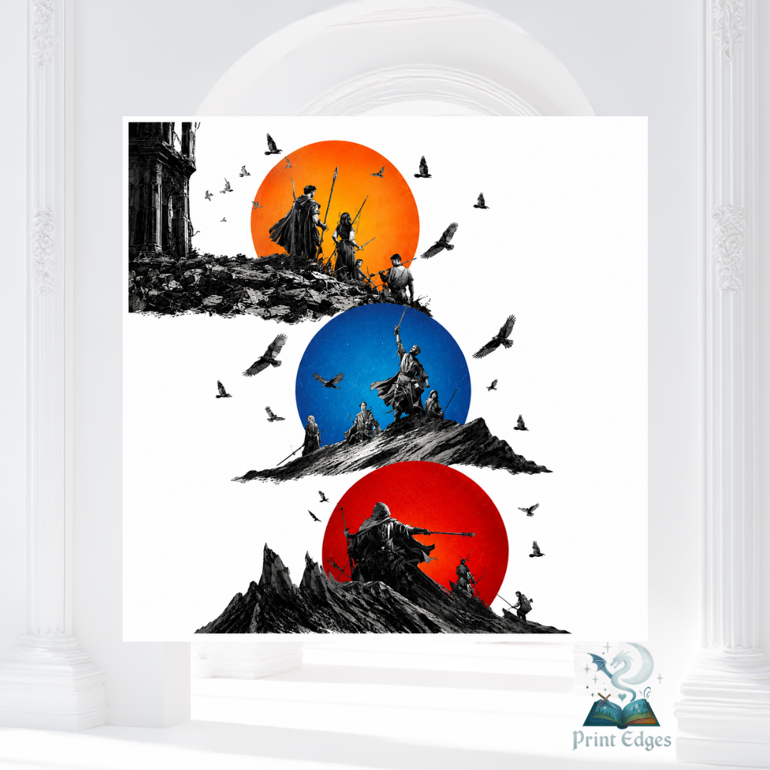 Design printed edges - The magic circle of the black moon