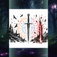 Design printed edges - The magic circle of the black moon