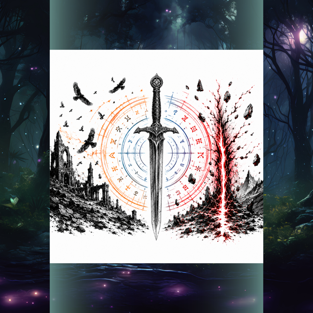 Design printed edges - The magic circle of the black moon