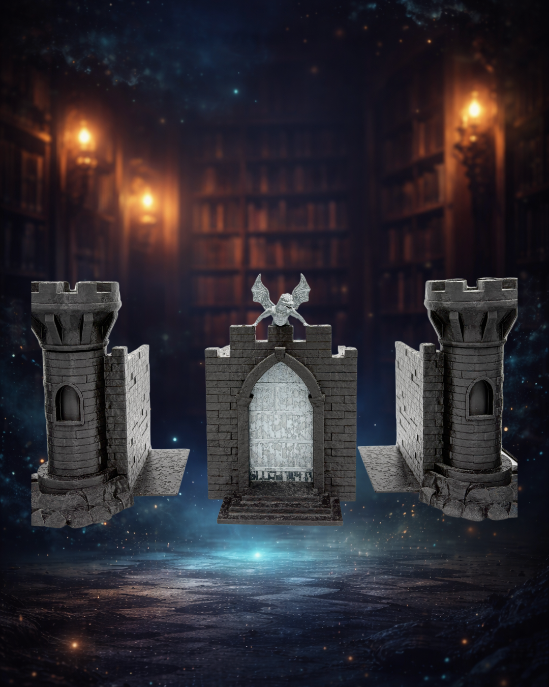 Dioramă fantasy pentru bibliotecă - Castelul dintre cărți