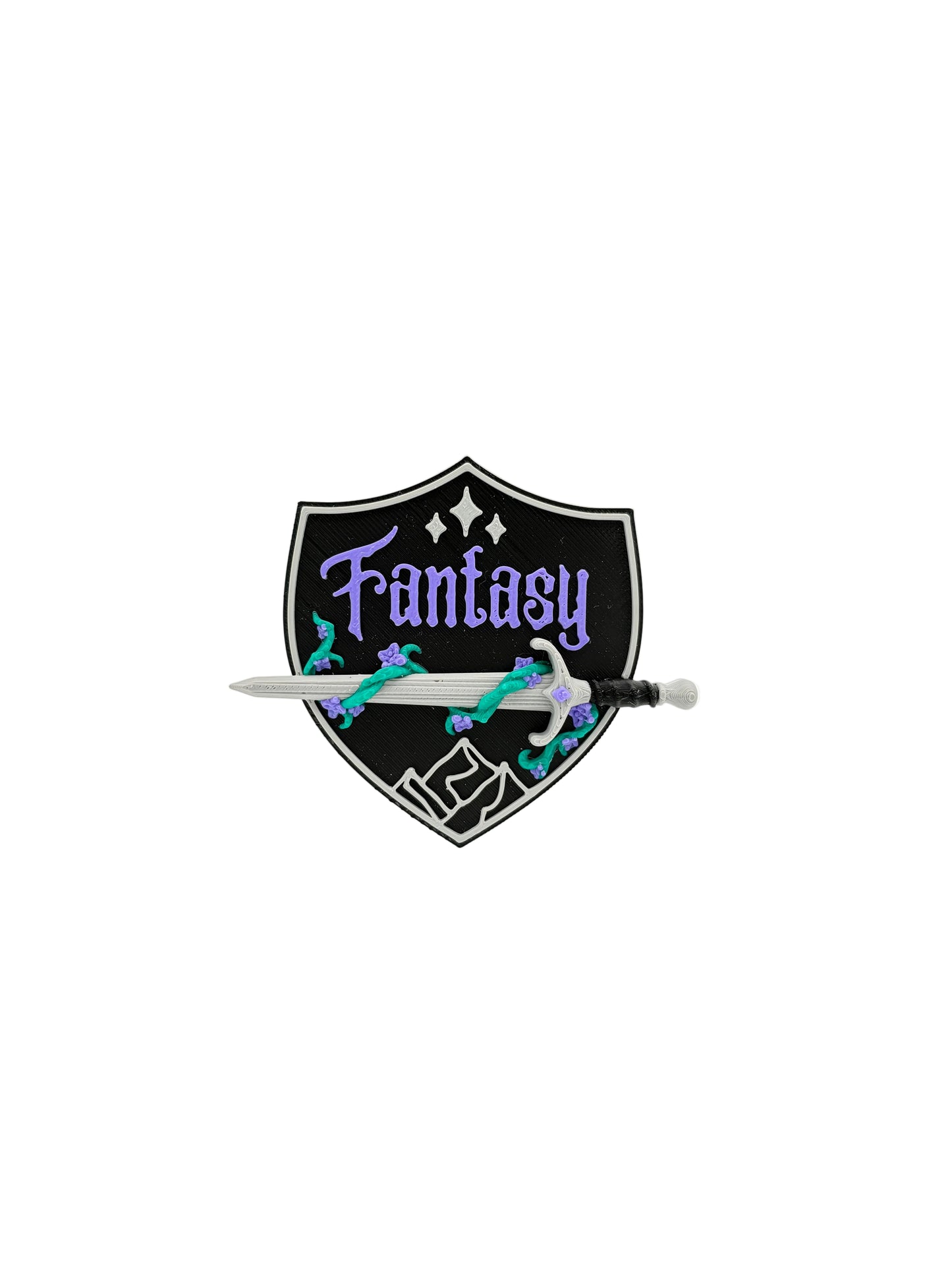 Fantasy - Plăcuță decorativă pentru bibliotecă 3D