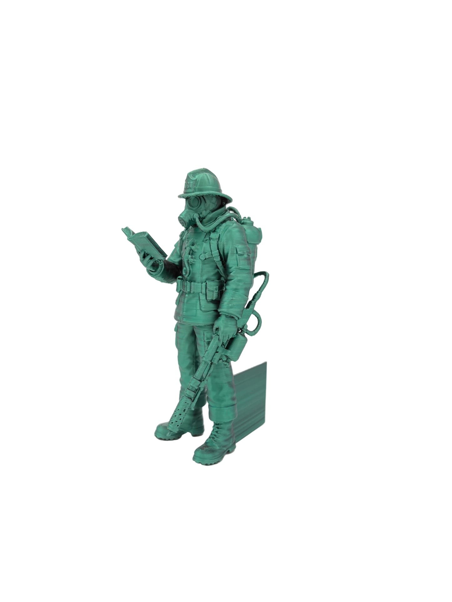 Figurina inspirată din Fahrenheit 451 - Decor 3D pentru bibliotecă