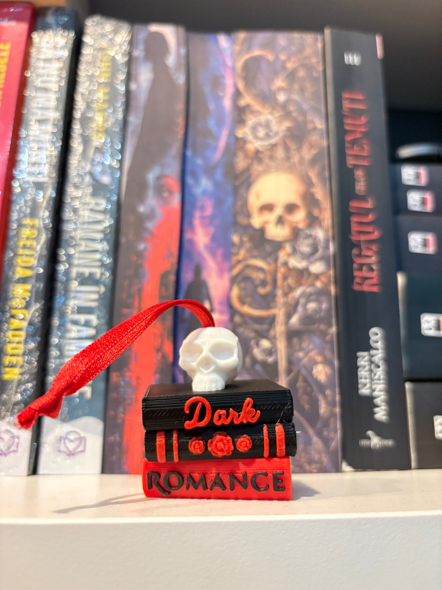 Bookish ornament inspired by the Lights Out series