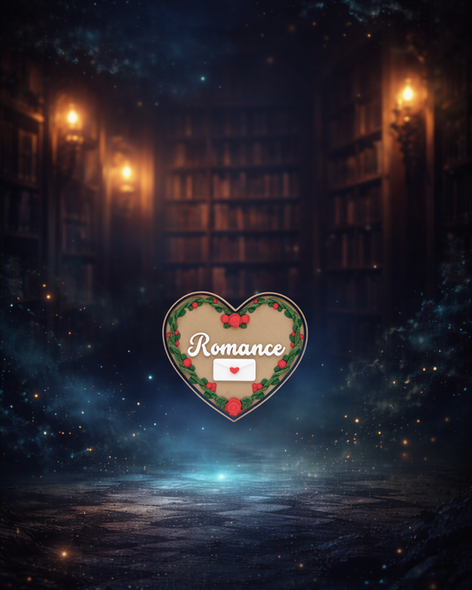 Romance - Plăcuță decorativă pentru bibliotecă