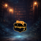 Dragons - Plăcuță decorativă pentru bibliotecă