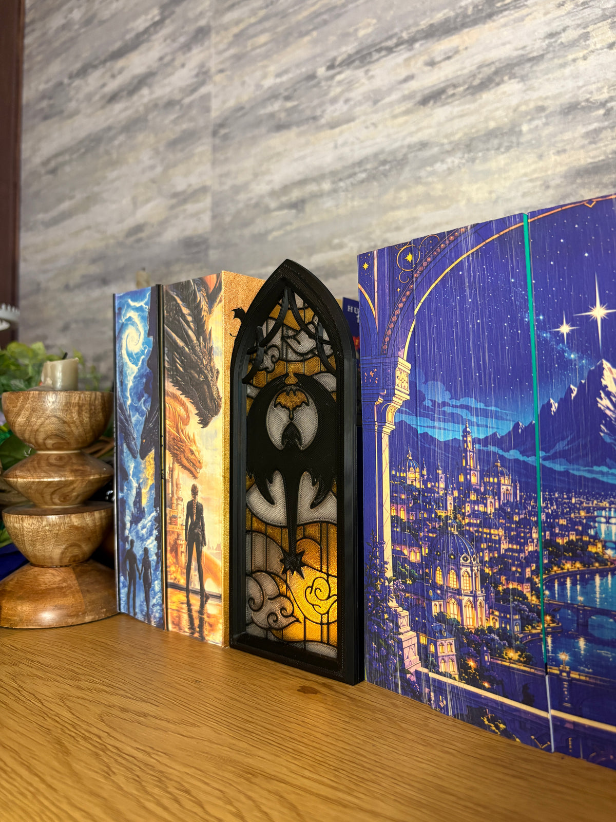 Decor de bibliotecă cu rame și panouri interschimbabile - Cozy vibes Book Nook