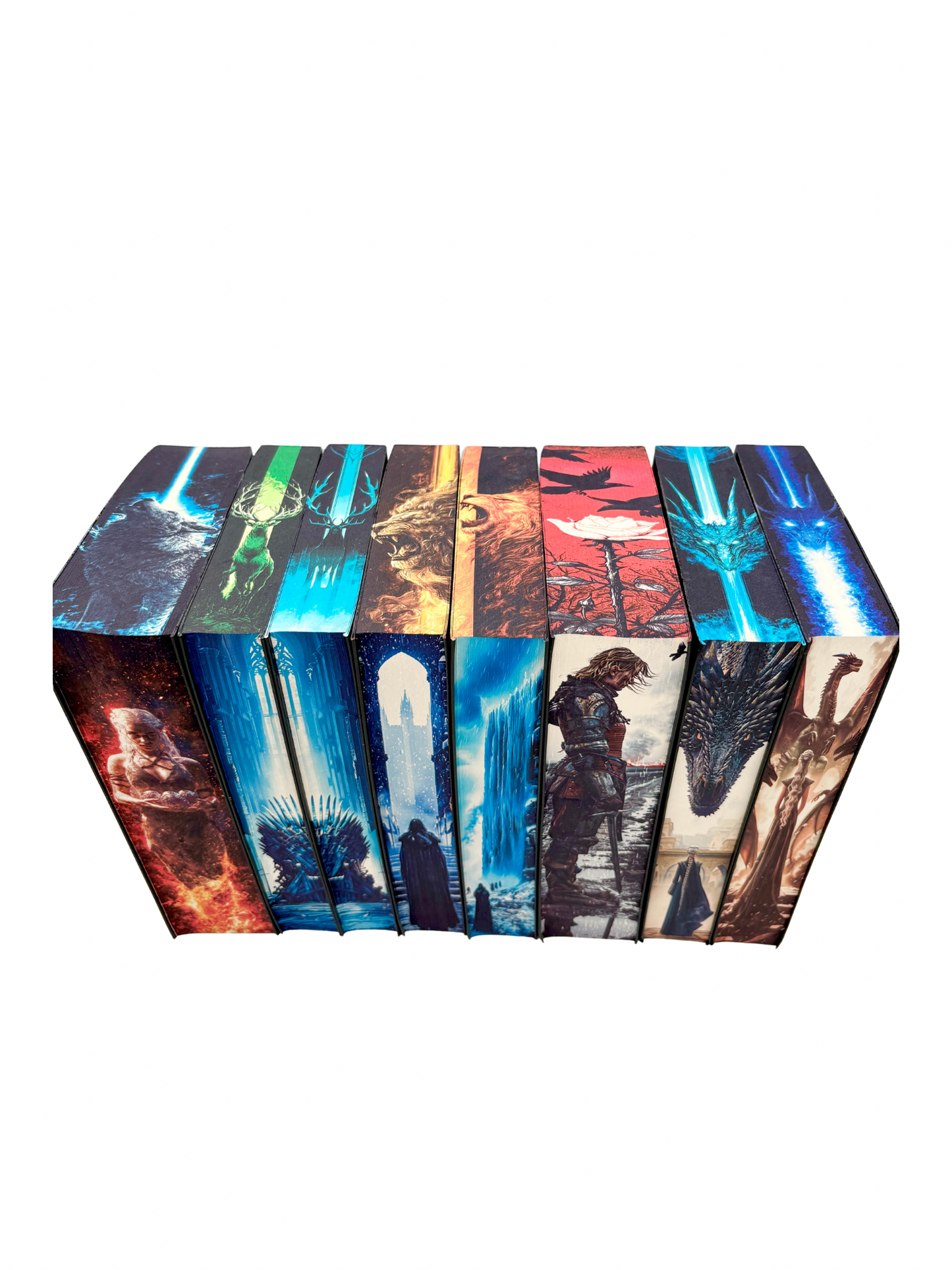 Pachet Urzeala Tronurilor - printed edges (vol. I-V)