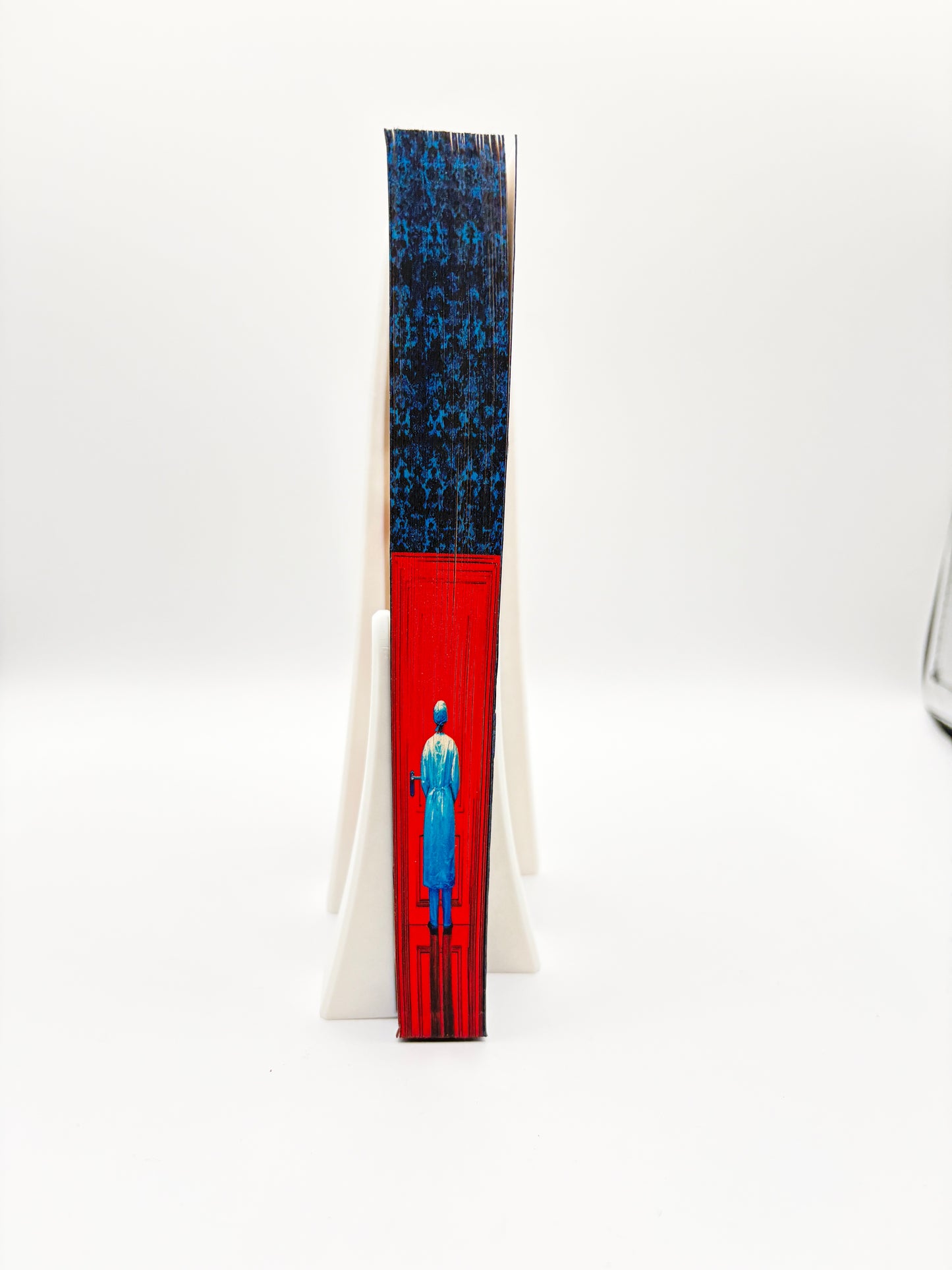 În spatele ușilor închise - printed edges - un chirurg care sta in fata unei usi rosii inchise