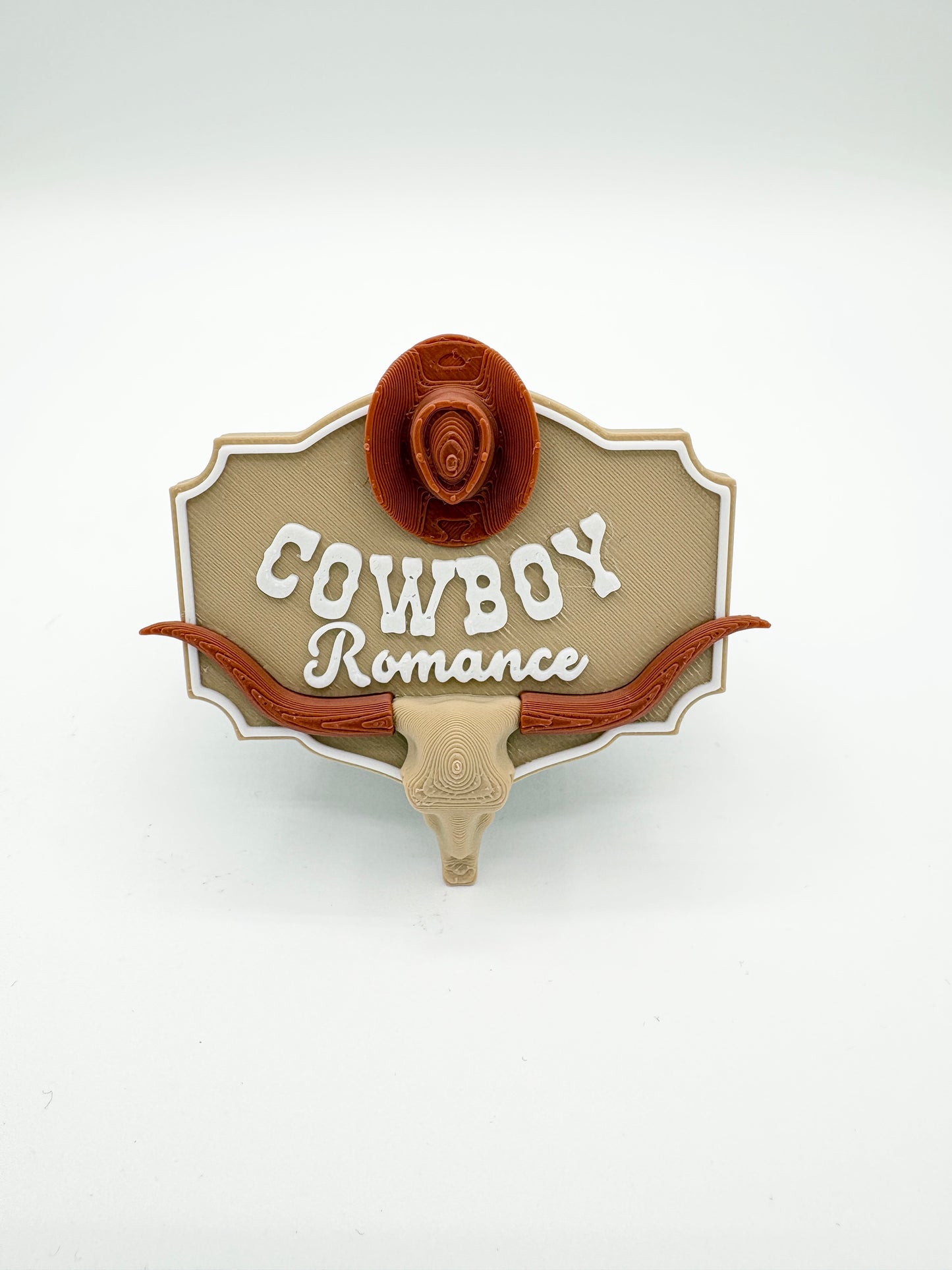 Cowboy romance - Plăcuță decorativă pentru bibliotecă