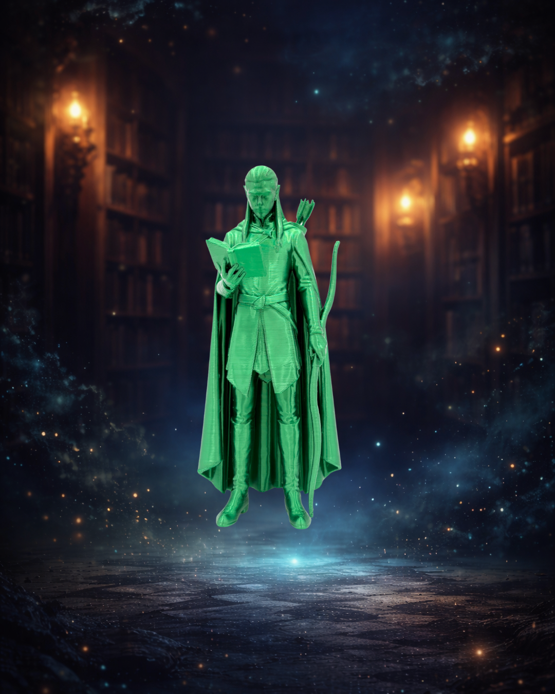 Figurina Legolas Reader – Decor 3D pentru raftul cu cărți