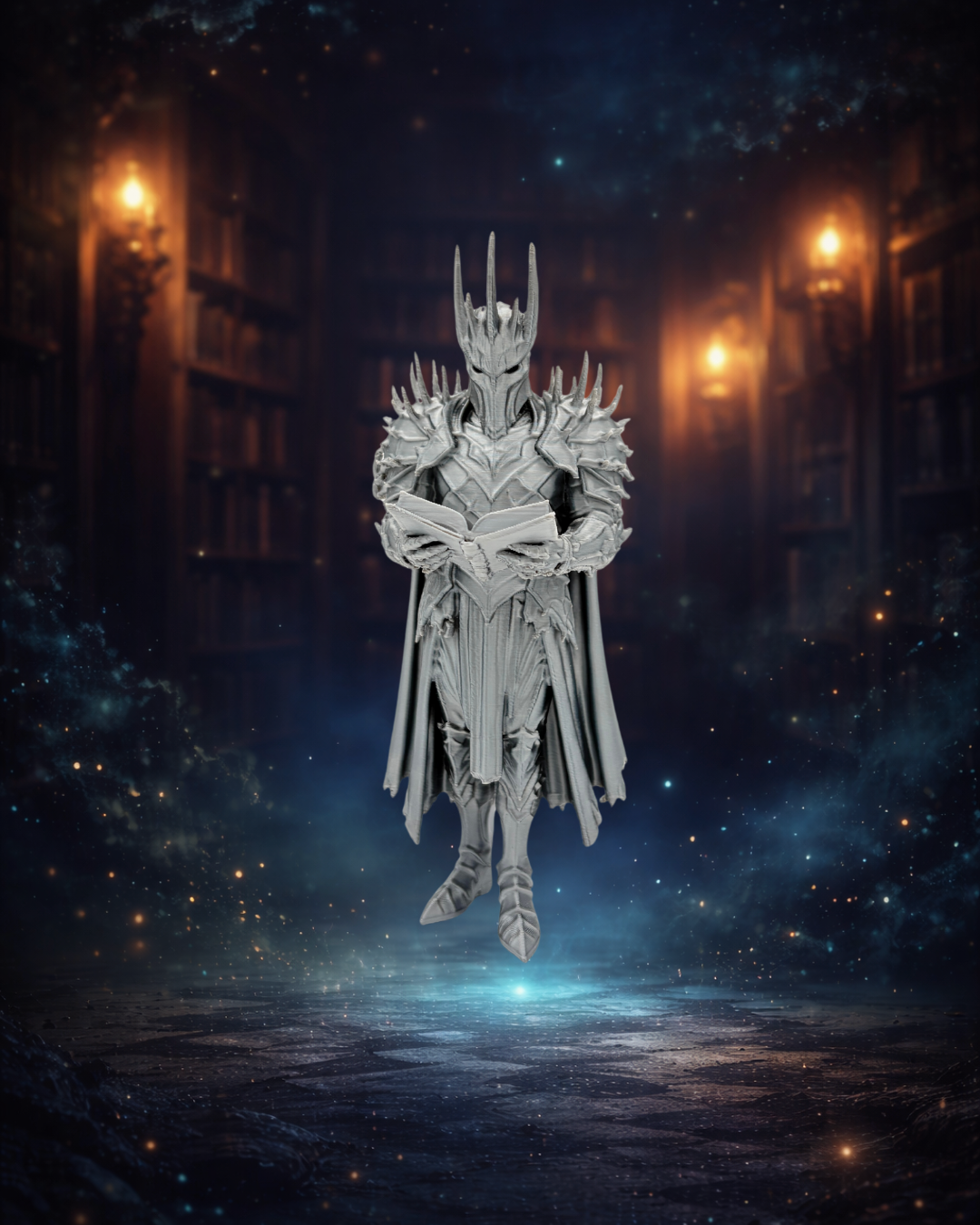 Figurină Sauron Reader – Decor 3D pentru raftul cu cărți