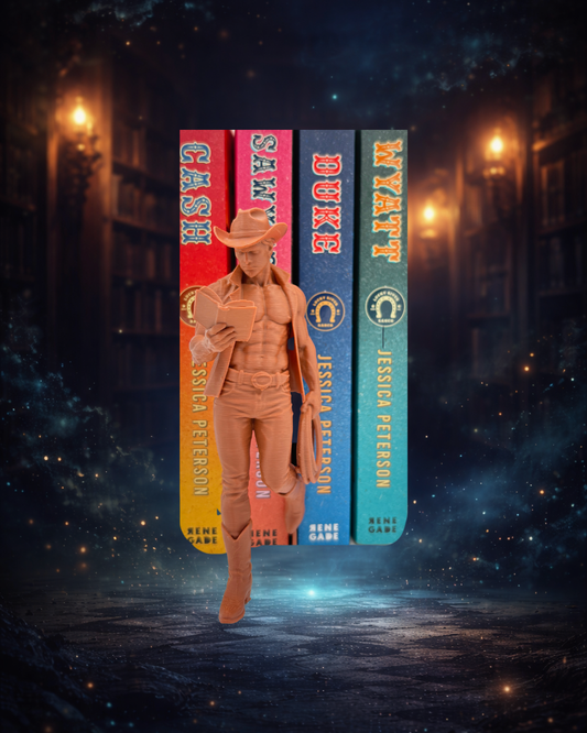 Cowboy Reader – model 1 - Decor 3D pentru raftul cu cărți