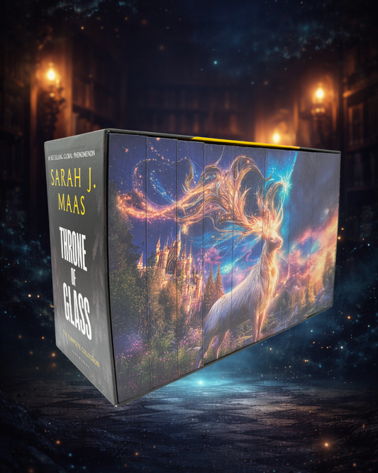 Box set Throne of Glass cu printed edges