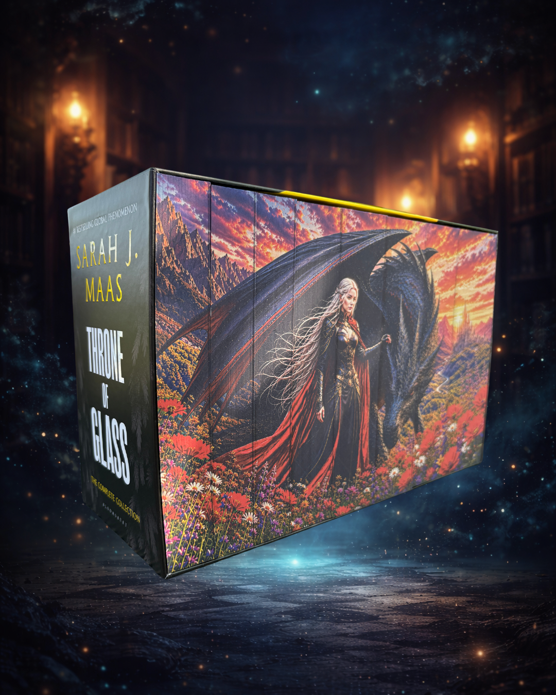 Box set Throne of Glass cu printed edges - limba engleză - design 2