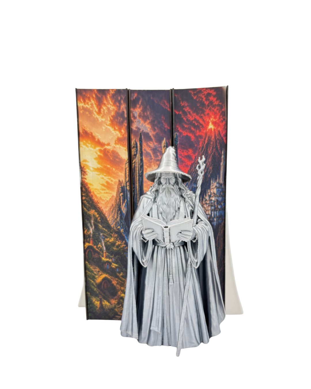 Figurină Gandalf Reader – Decor 3D pentru raftul cu cărți