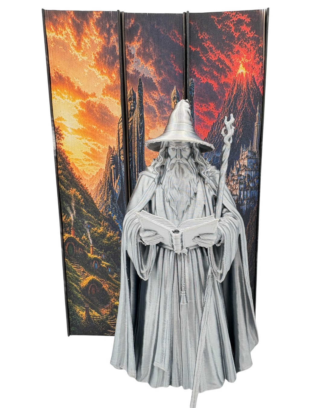 Figurină Gandalf Reader – Decor 3D pentru raftul cu cărți