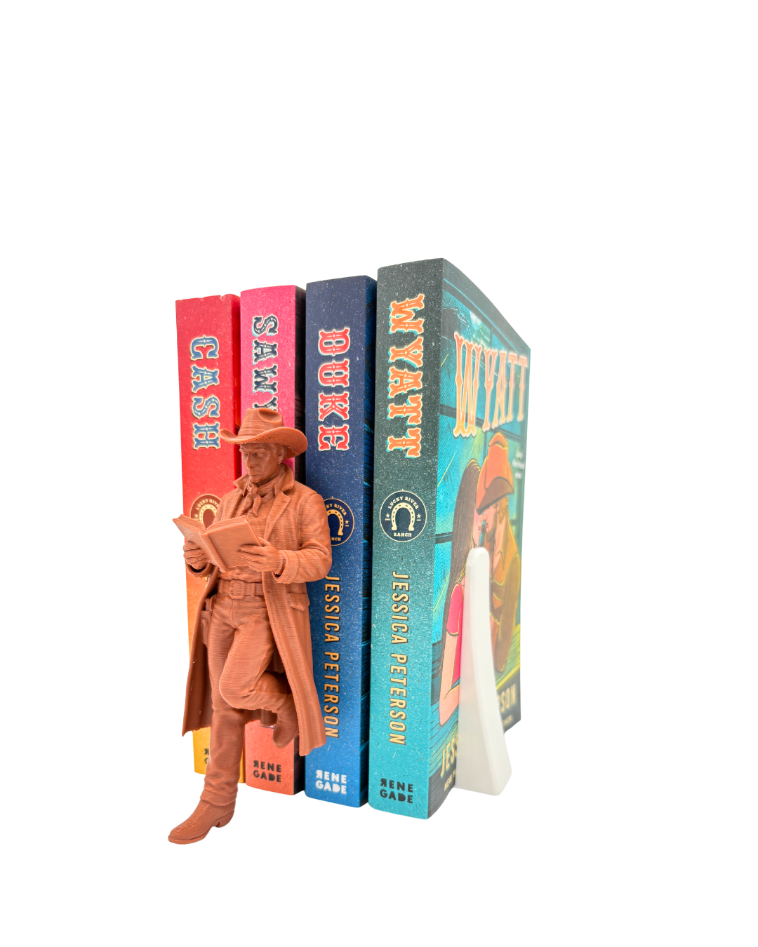 Cowboy Reader – model 3 - Decor 3D pentru raftul cu cărți