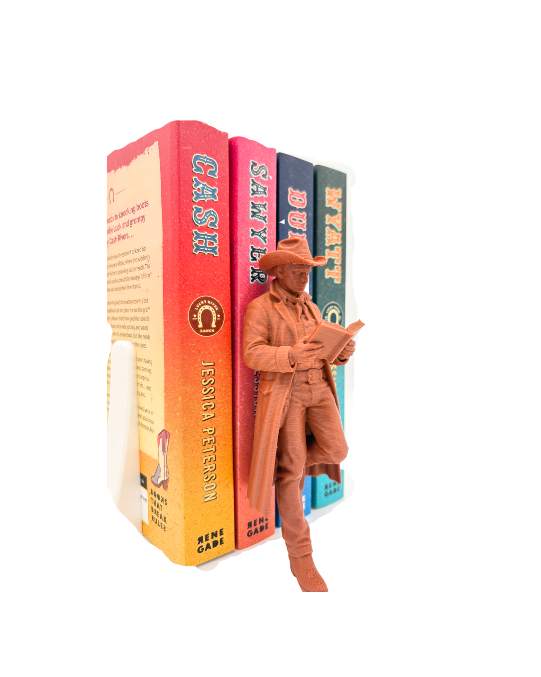 Cowboy Reader – model 3 - Decor 3D pentru raftul cu cărți