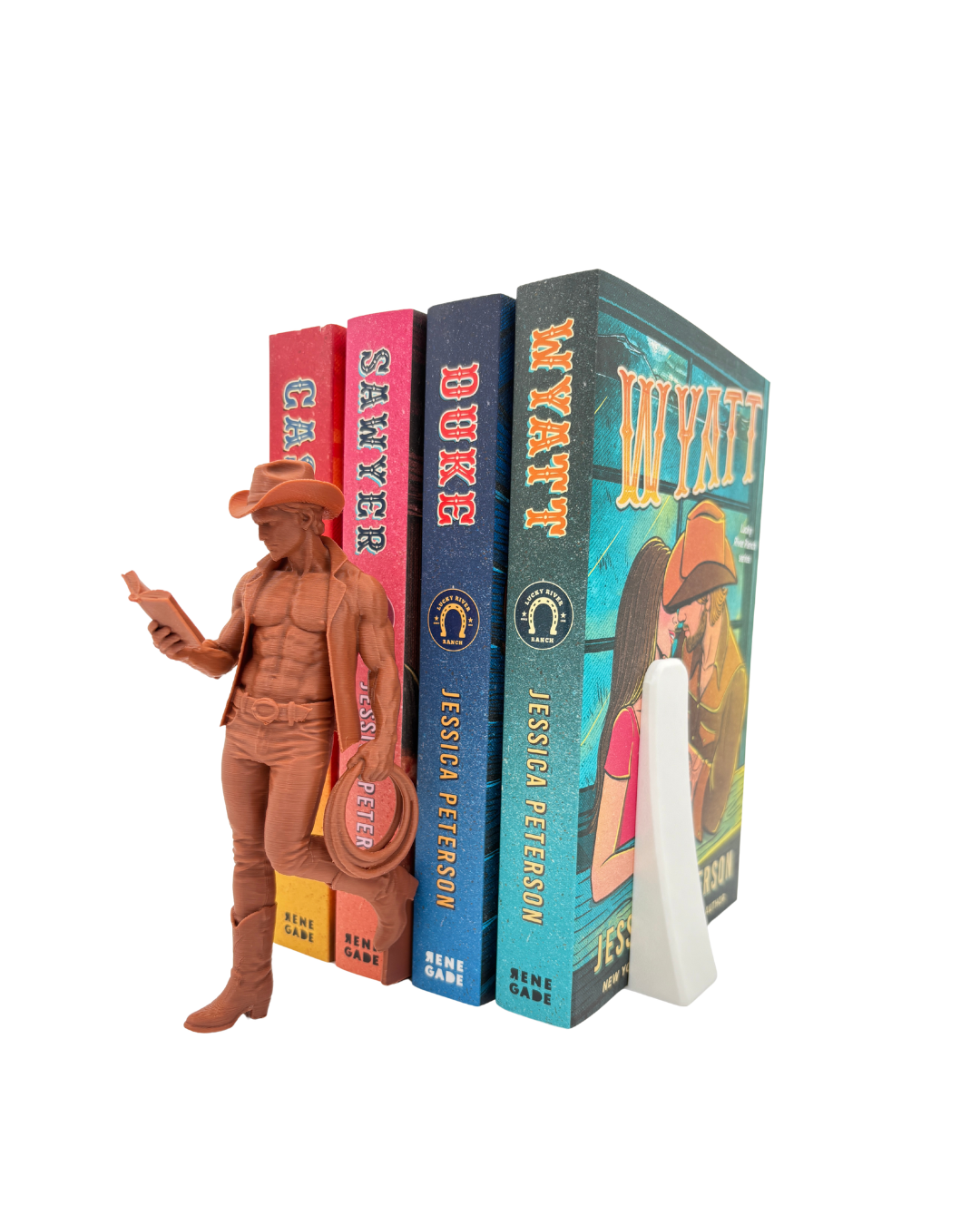 Cowboy Reader – model 1 - Decor 3D pentru raftul cu cărți