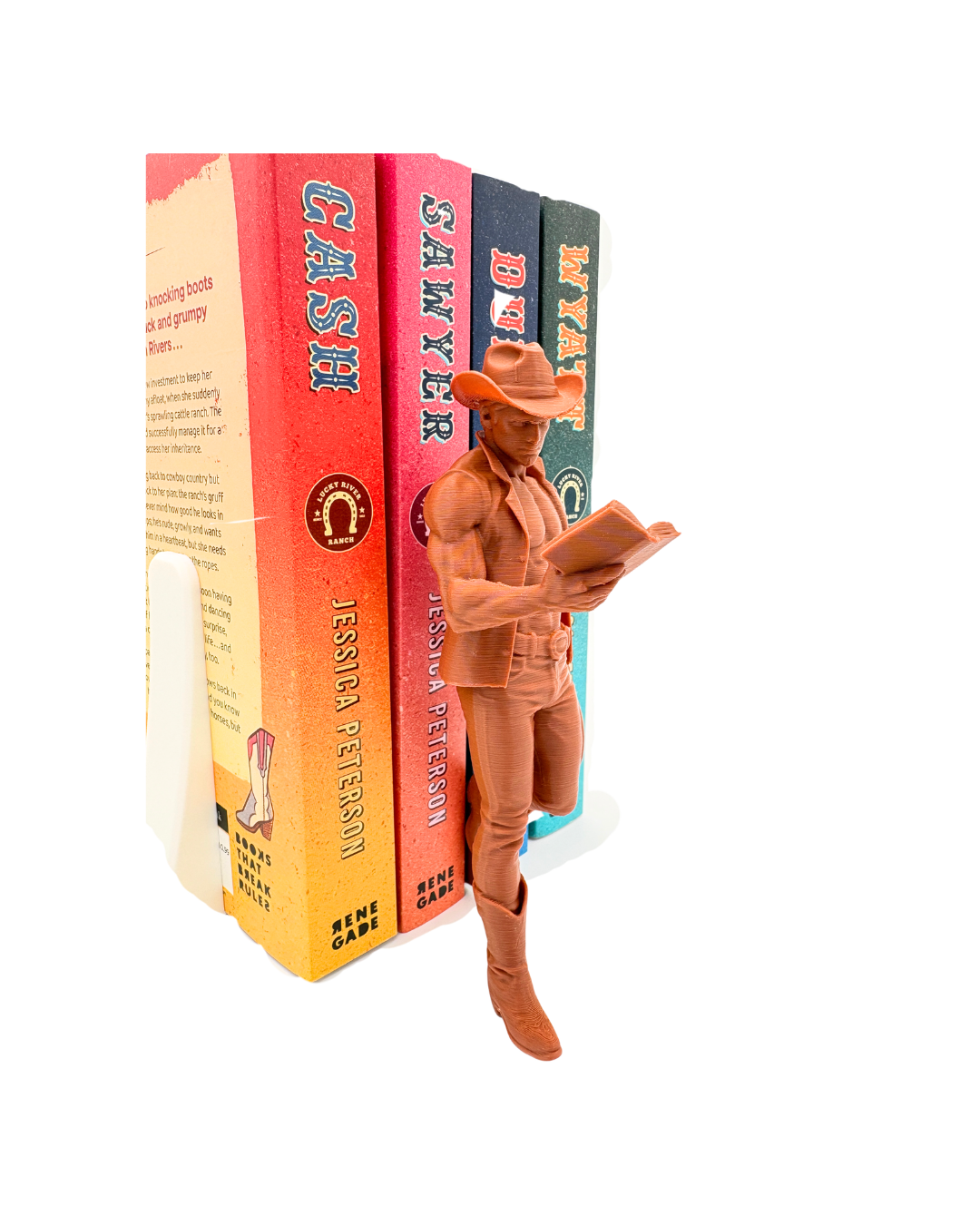 Cowboy Reader – model 1 - Decor 3D pentru raftul cu cărți