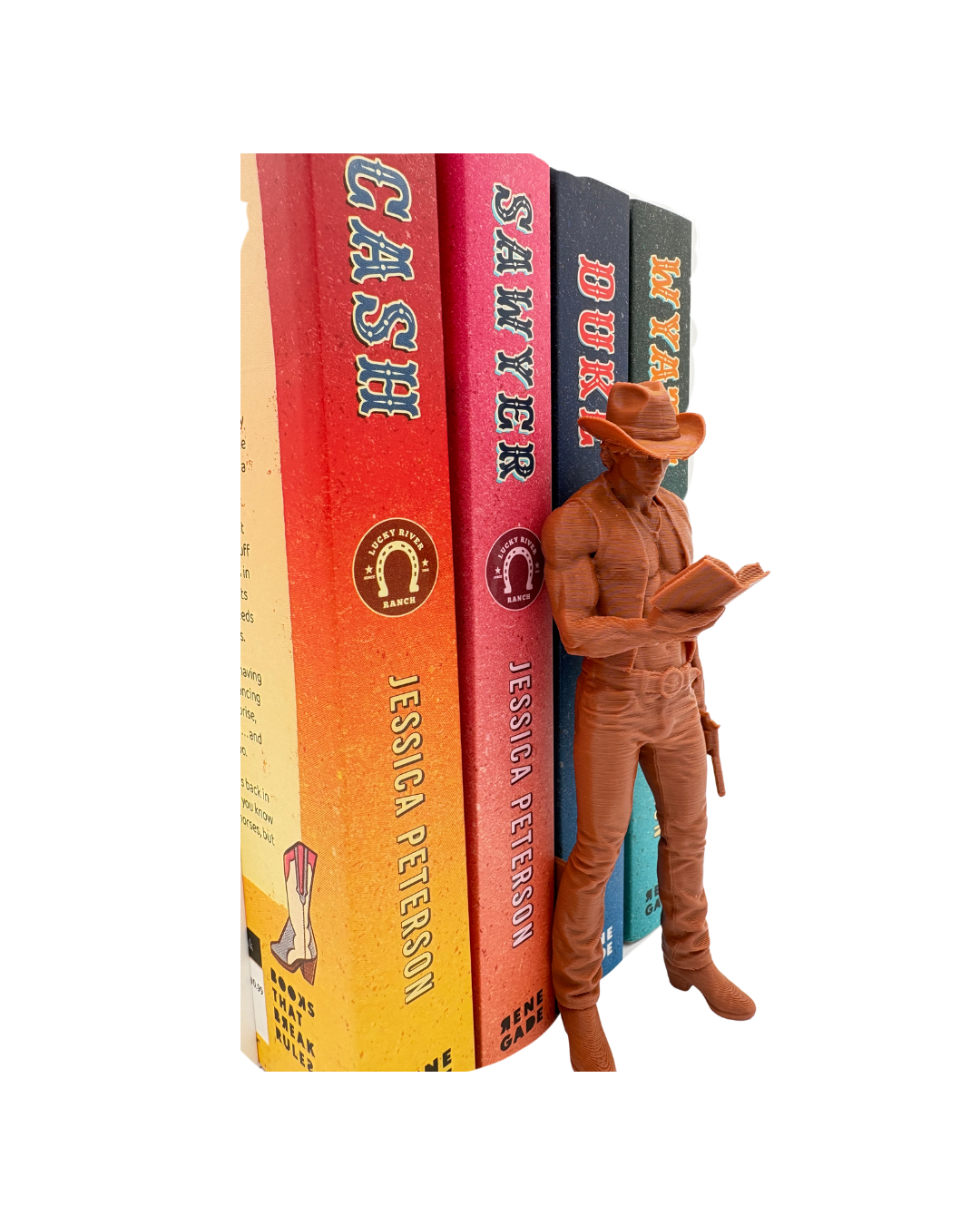 Cowboy Reader – model 2 - Decor 3D pentru raftul cu cărți