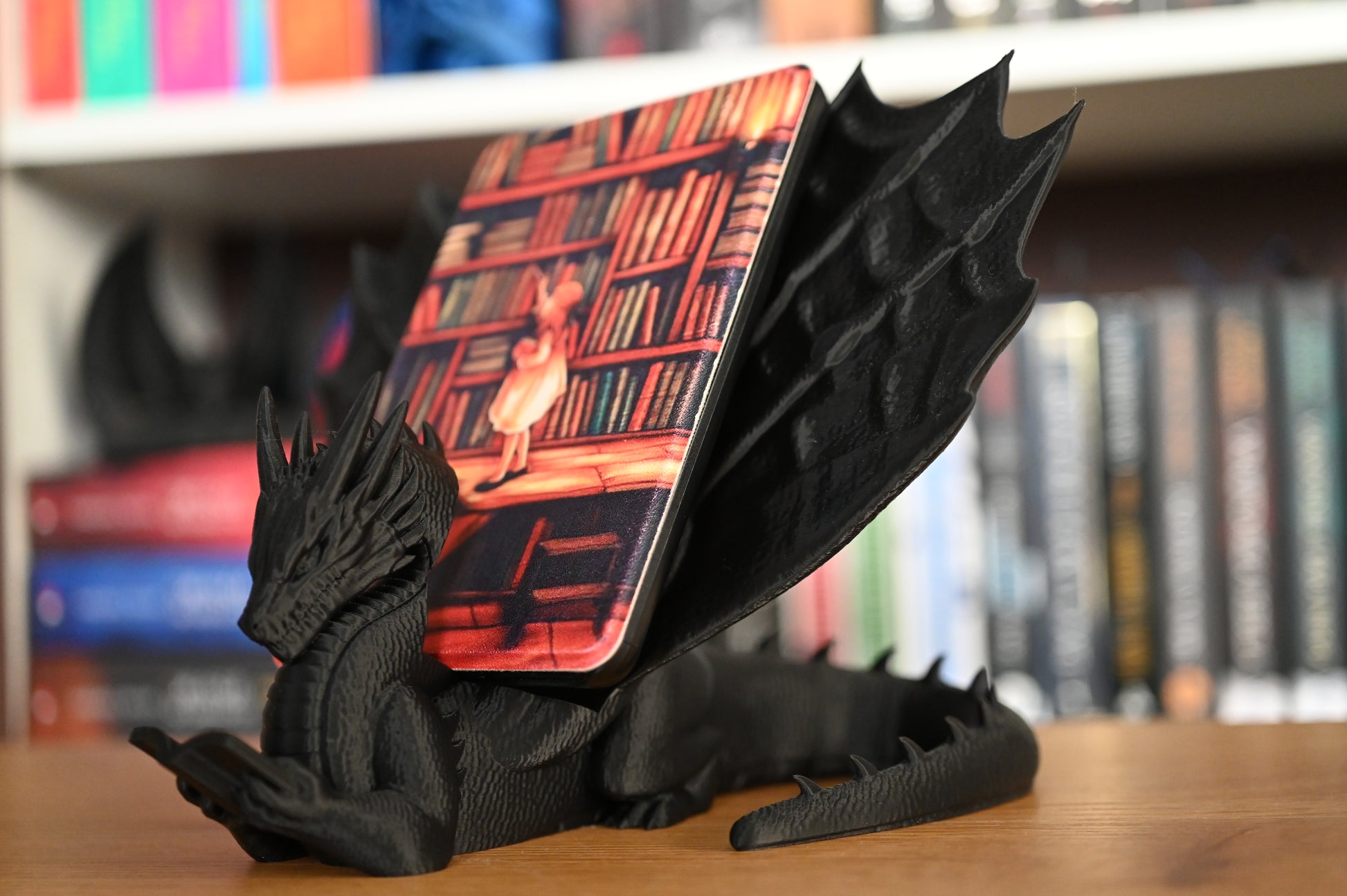 Book Holder Decorativ dragon negru