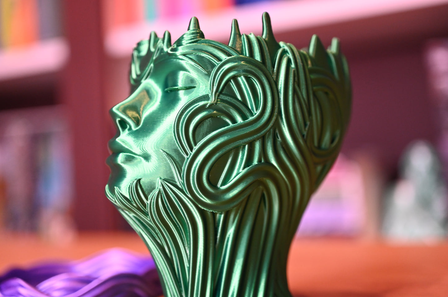 statueta 3d Spiritul pădurii cu chipul unei femei