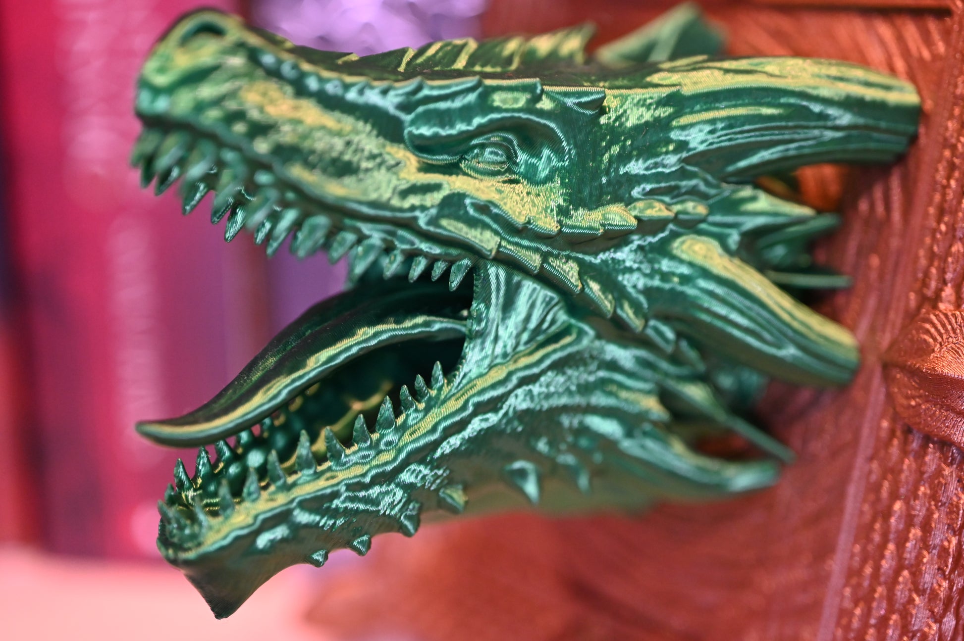 close-up al dragonului verde