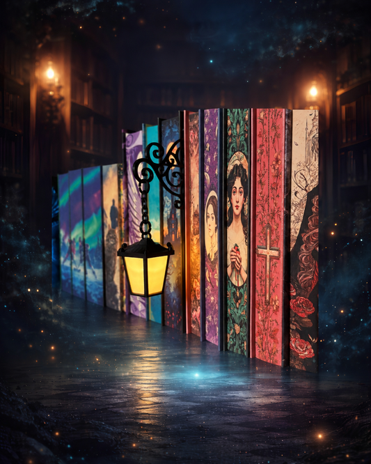 Felinar pentru bibliotecă (Gotic) – Decor 3D cu lumină LED
