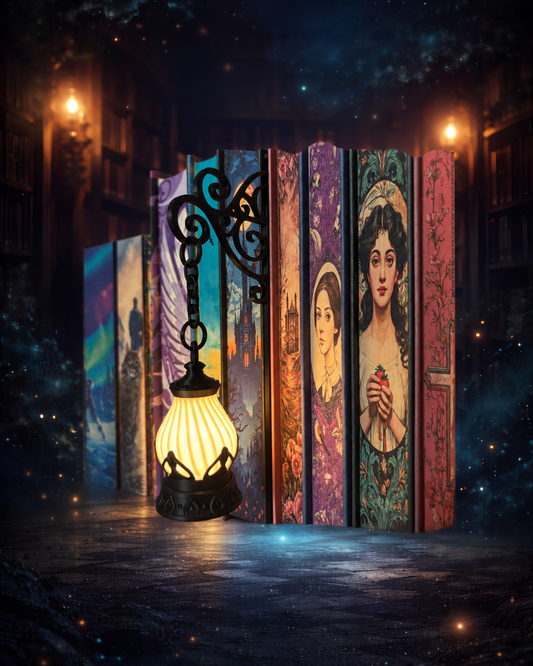 Felinar pentru bibliotecă (Victorian) – Decor 3D cu lumină LED